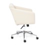 Кресло для персонала TetChair Milan молочный флок - 2