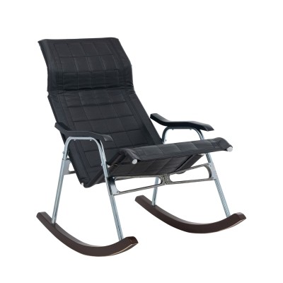 Кресло-качалка складная Белтех, к/з черный Mebelimpex Металл Черный - 00000210